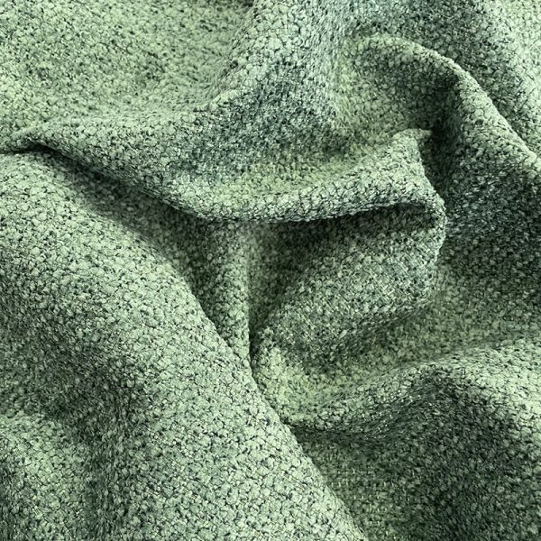 Tela bouclé verde esmeralda ideal para tapicería de interiores