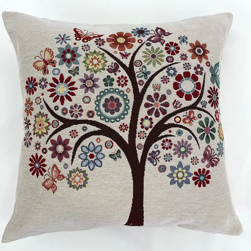 funda-decorativa-arbol-floral-modelo-kiss-271-800x800 Funda decorativa tejida con diseño de árbol floral multicolor sobre fondo beige