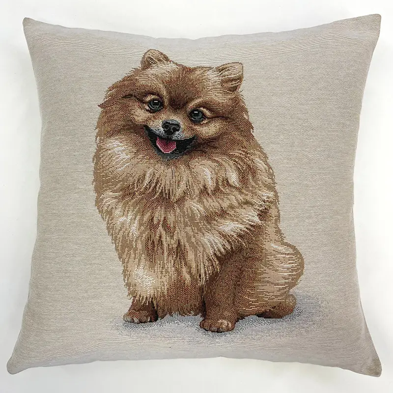 cojin-decorativo-perrito-pomerania-gobelino-800x800 Funda decorativa con bordado de perrito pomerania en gobelino