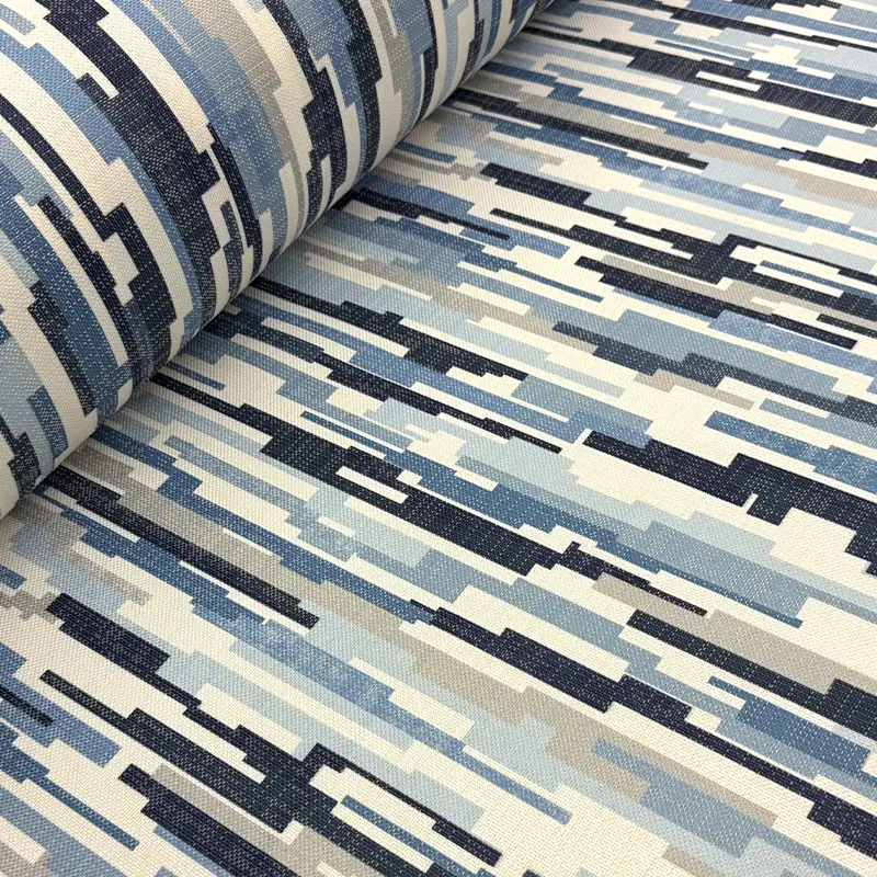 otoman-geometrico-abstracto-azules-800x800 Tela otoman jacquard con diseño geométrico abstracto en tonos azules y beige para tapicería y decoración.