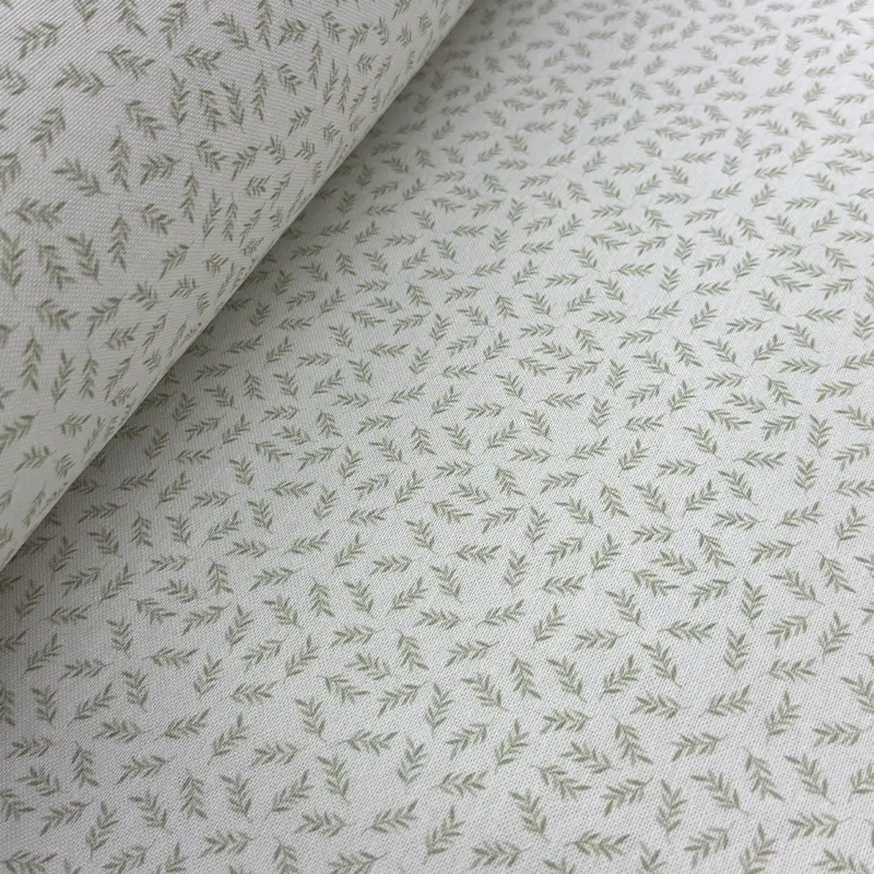 sabena-half-panama-dig-adelina-hojas-verdes-800x800 Tela Sabena Half Panama Dig con estampado de hojas verdes sobre fondo claro para decoración y mantelería.