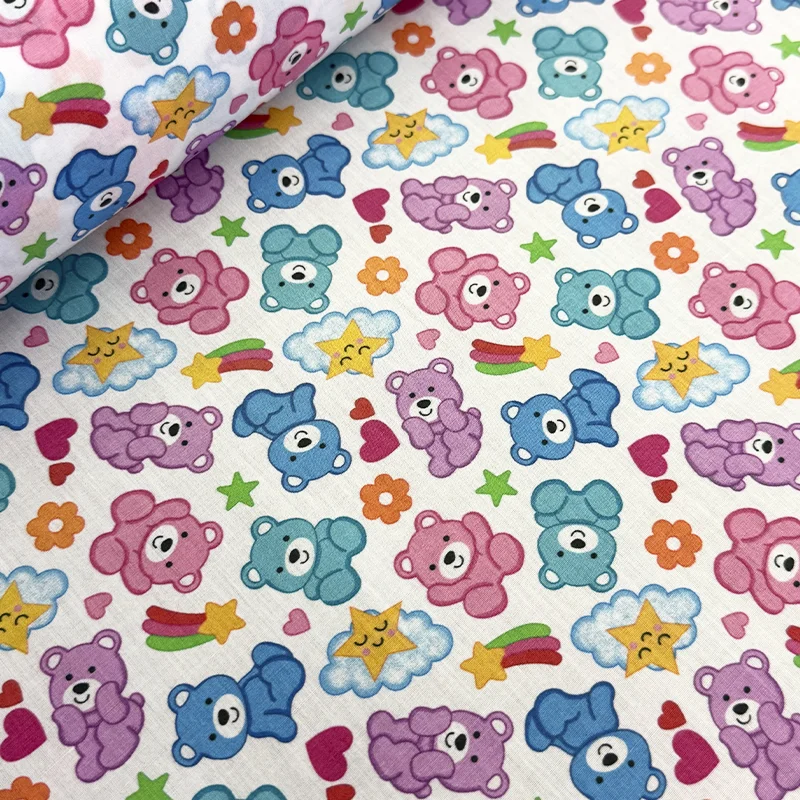 tokio-ositos-colores-blanco-tela-estampada tela tokio ositos de colores fondo blanco estampado infantil
