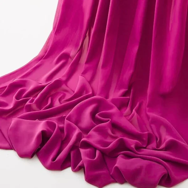capri silky georgette fiusha hh010 c22 tela ligera translúcida 150 ancho