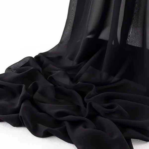 capri silky georgette negro hh010 c03 tela ligera translúcida 150 ancho