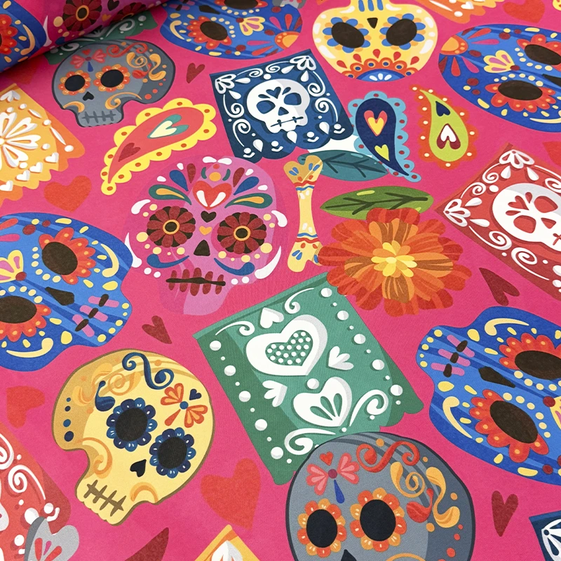 loneta-digital-calaveritas-y-papel-picado-rosa