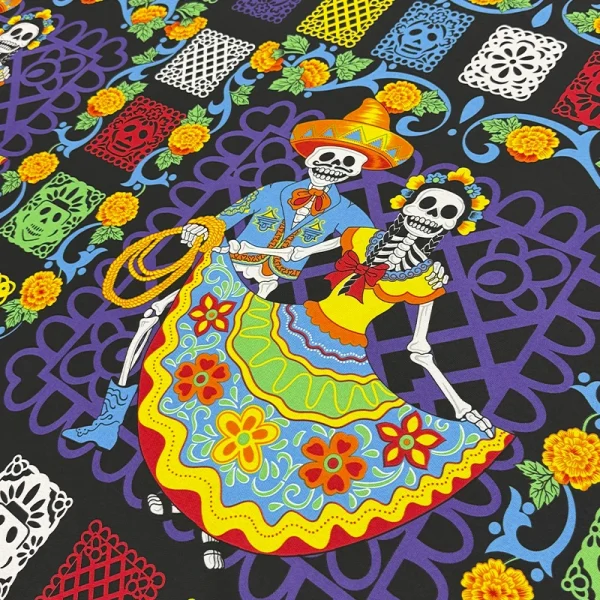 Mantel Libra Baile de Esqueletos Tradicional