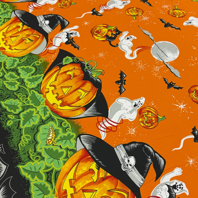 mantel-libra-halloween-calabazas-y-fantasmas-naranja