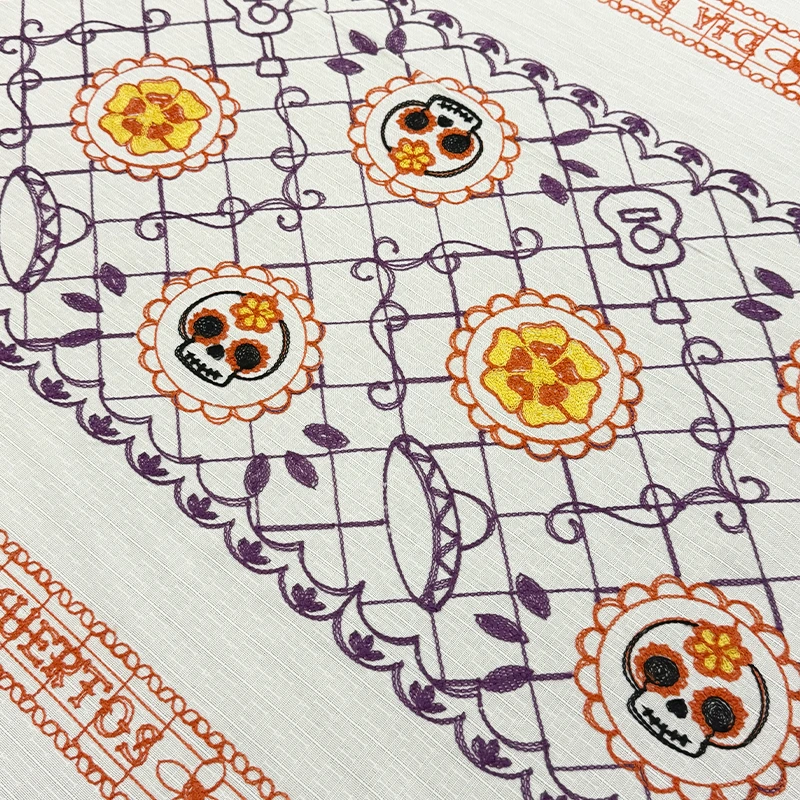 mantel-lino-bordado-calaveritas-y-cempasuchil