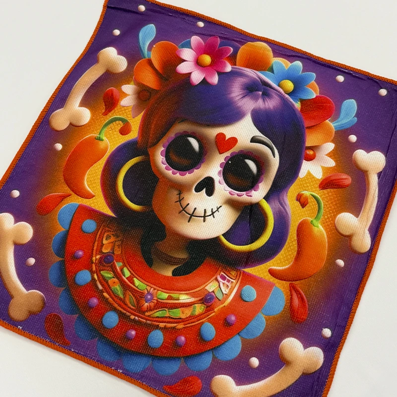 toalla-dia-de-muertos-calaverita-morada