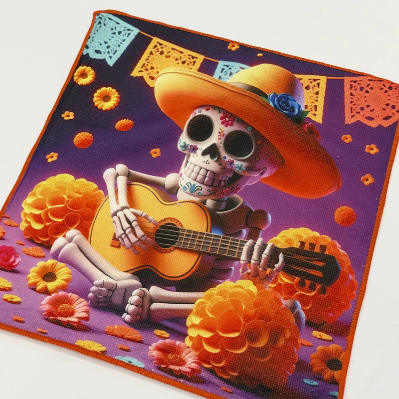 toalla-dia-de-muertos-esqueleto-guitarrista