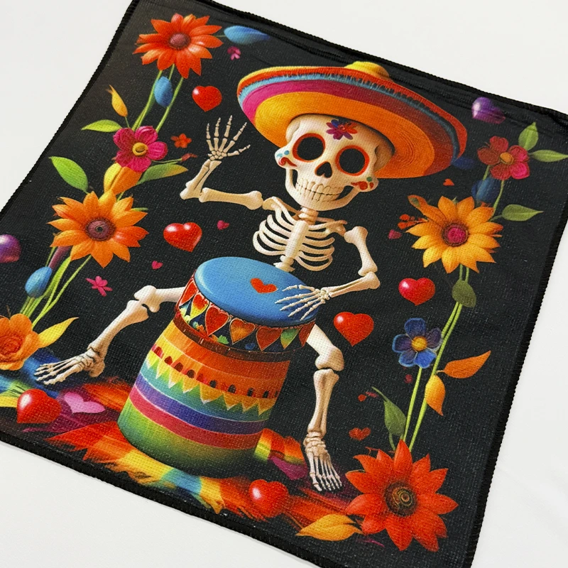 toalla-dia-de-muertos-esqueleto-tamborilero
