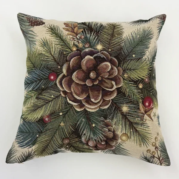 Funda Decorativa Piña entre Ramas de Pino